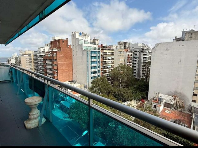 Único a mts Rambla y parque  2 baños 80 m2  Amoblado gran Terraza vistaa  piso 8 garaje opcional