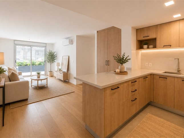 Apartamento moderno en alquiler de 2 dormitorios con patio proximo al WTC