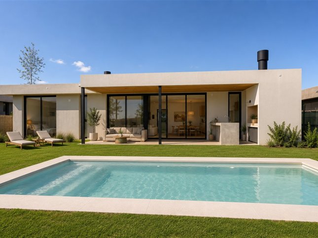 Casa a estrenar de 3 dormitorios y piscina en La Juana barrio privado
