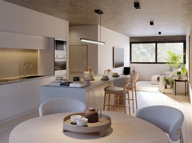 Apartamento de 2 dormitorios con patio y terraza