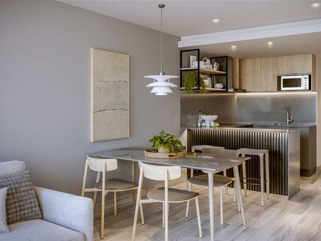 Apartamento de 2 dormitorios en piso 7 con terraza