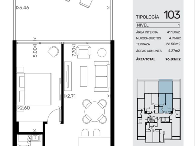 Estrene dic 2026 1 DORM  77 M2 con patio - foto 2