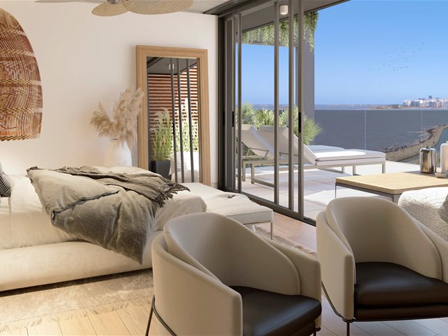 POCITOS NUEVO Pre Venta Apartamento 2 Dormitorios al frente a media cuadra de la Rambla, terrazas, vista al mar, muy luminoso, AMENITIES: Piscina, Barbacoa, Parrillero, Entrega: Marzo 2027 - foto 4