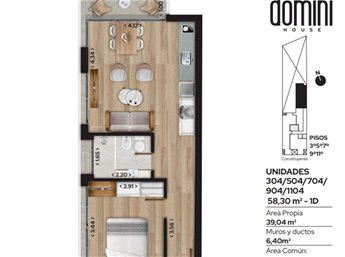 Apartamento de 1 dormitorio en Cordón - foto 7