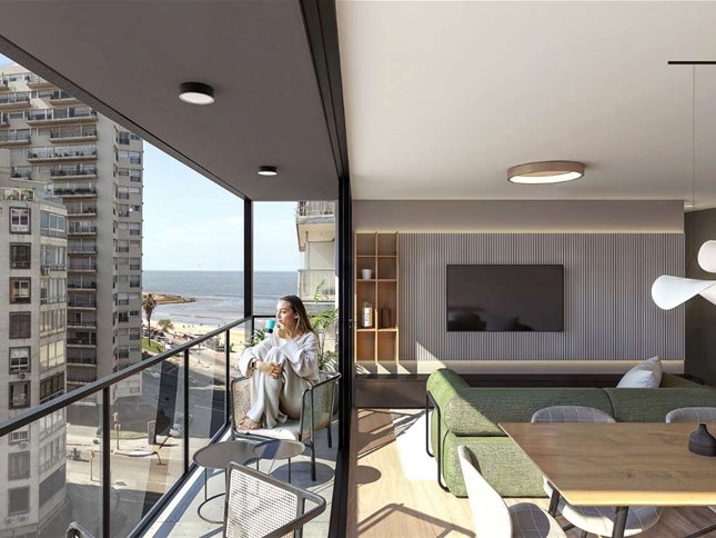POCITOS Oportunidad! Pre Venta Apartamento Penthouse Duplex 2 Dormitorios a 1 cuadra de la Rambla, AMENITIES: Barbacoa con parrillero, Gimnasio, Cowork, Entrega: Noviembre 2028 - foto 3