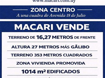 TERRENO PARA DESARROLLO EN ZONA CENTRO