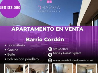 VENTA MONOAMBIENTE CON GARAGE Y TERRAZA EN CORDON