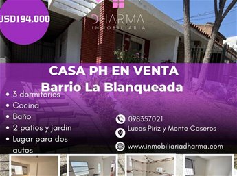VENTA CASA PH EN LA BLANQUEADA 3 DORMITORIOS