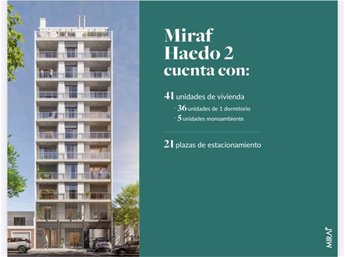 Venta de apartamentos de 1 dormitorio en Cordón