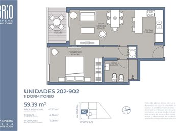 Apartamento en venta de 1 dormitorio en pocitos - foto 5