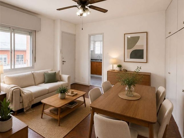 Apartamento de 1 dormitorio con balcón y patio - La Figurita