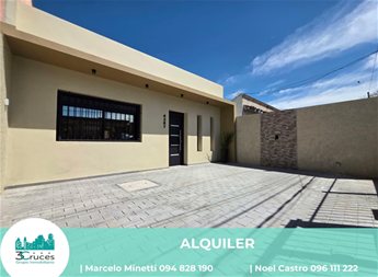 ALQUILER A ESTRENAR!! GRAN CASA DE 2 DORMITORIOS! FONDO C/PARRILLERO! ACCESO PARA 2 VEHÍCULOS! PRADO!