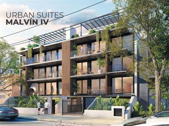 MALVIN Urban suites Malvin IV Pre Venta Apartamento 2 Dormitorios con gran patio de 58m2, muy luminoso, terrazas, finas terminaciones, AMENITIES: Barbacoa con parrillero, Laundry