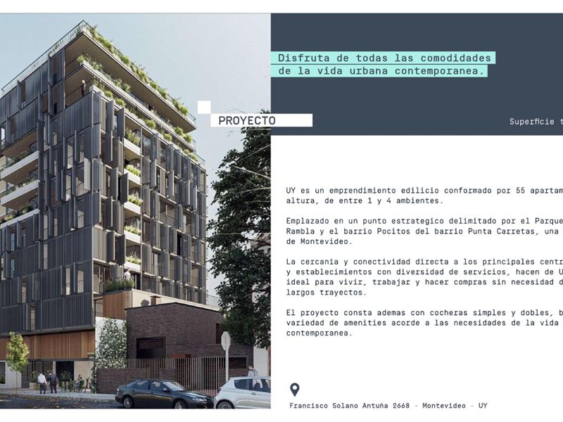 PUNTA CARRETAS Pre Venta Apartamento Monoambiente Piso 5, terrazas, vistas despejadas, AMENITIES: Barbacoa con parrillero, Piscina, Cowork, Laundry, Entrega: Abril 2027 - foto 3
