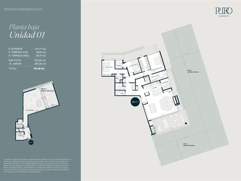 Puro Carrasco, exclusivo apartamento con jardín de uso exclusivo 4 dormitorios amenities - foto 2