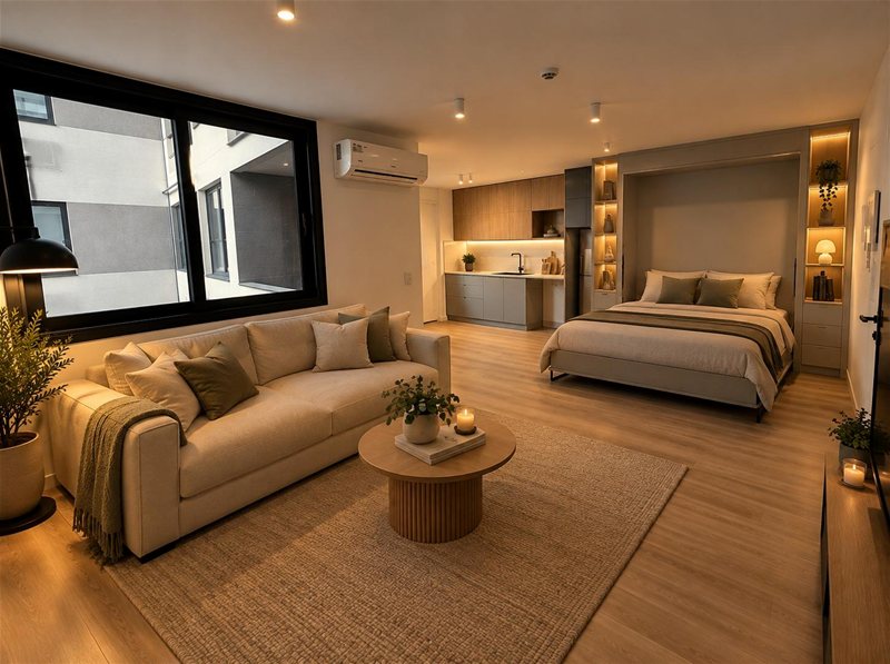 Venta Monoambiente a estrenar en la Blanqueada con aire, calefón, anafé y estractor - foto 3