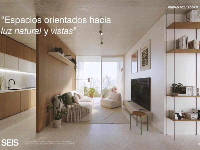 PARQUE RODO Venta Apartamento 1 Dormitorio a pocos metros de la Rambla, amplias terrazas, finas terminaciones muy luminoso, vistas despejadas - foto 4