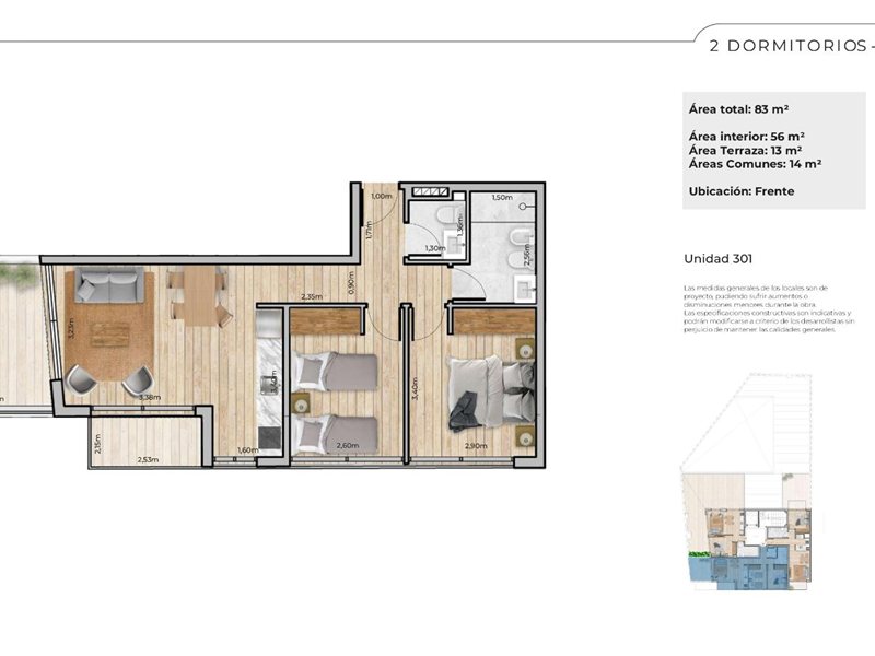 PUNTA Carretas Venta Apartamento 2 Dormitorios con Garaje en Piso 3 al frente, amplias terrazas, muy luminoso, finas terminaciones, AMENITIES: Barbacoa con parrillero, Solarium - foto 4