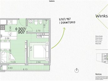 1 dormitorio en alquiler | Winks Gaboto, Palermo - foto 5