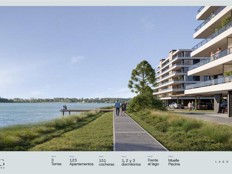 LAGOS DE CARRASCO Grou ROWING Pre Venta Apartamento 1 Dormitorio, en 2do piso con Frente al Lago, amplias terrazas, AMENITIES: Piscina, Barbacoa con Parrillero, Gimnasio, Beneficios fiscales - foto 3