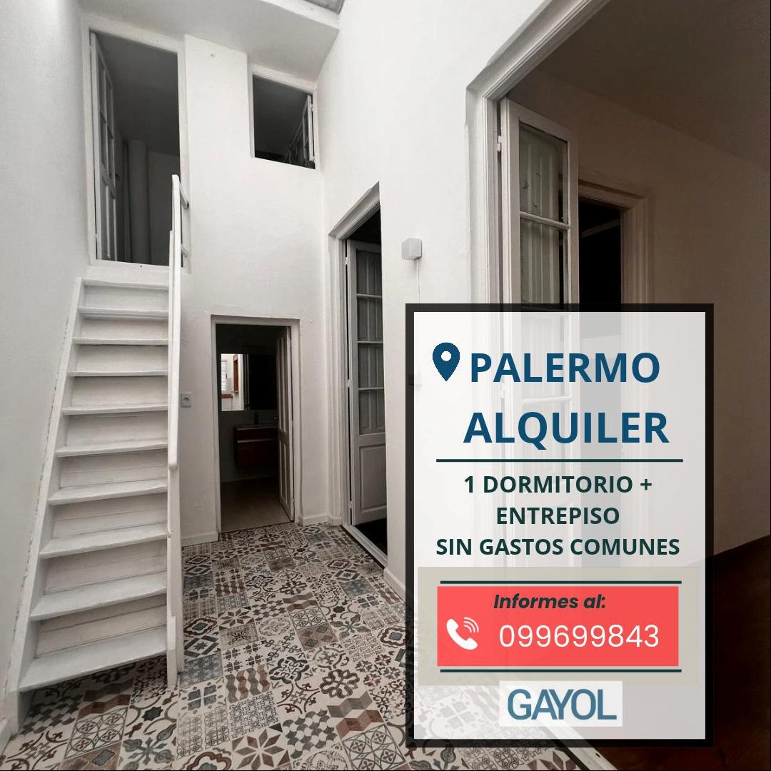 Apartamento por corredor, 1 dormitorio y entrepiso. Acceso a azotea. · Foto 1