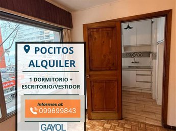 Se alquila apartamento al frente, 1 dormitorio, ubicado sobre Benito Blanco.