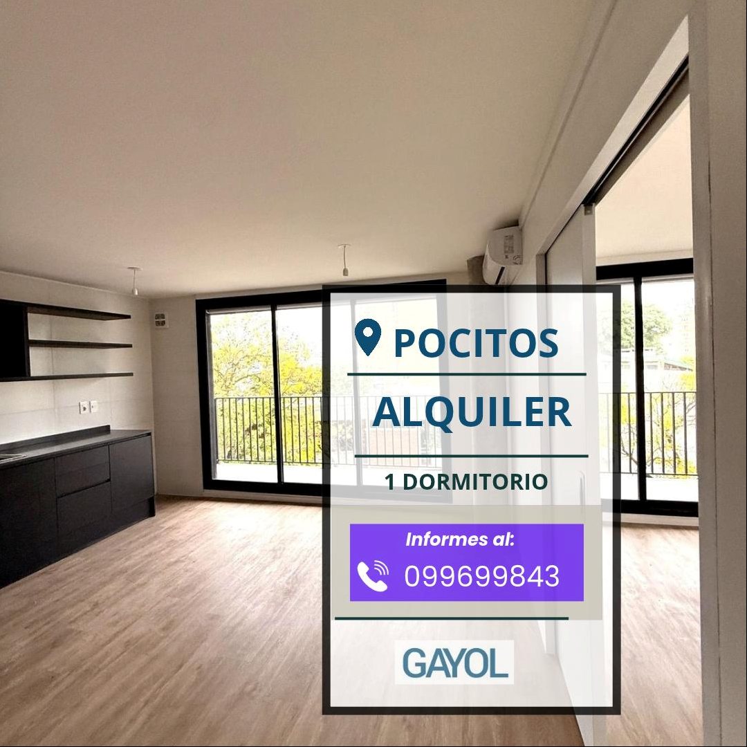 1 Dormitorio en alquiler, conexión para lavarropa, balcón, placares. Estrene Pocitos · Foto 1