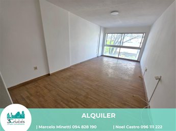 ALQUILA! AMPLIO MONOAMBIENTE AL FRENTE! IDEAL VIVIENDA, OFICINA O CONSULTORIO! A POCAS CUADRAS DE LA RAMBLA DE POCITOS!