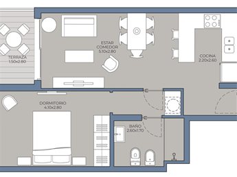 APARTAMENTO A ESTRENAR EN MARZO 2027, EN PONCE Y RIVERA, APARTAMENTOS DE 1 Y 2 DORMITORIOS, BARBACOA, GIMNASIO, LAUDRY, TODOS CON TERRAZAS - foto 6