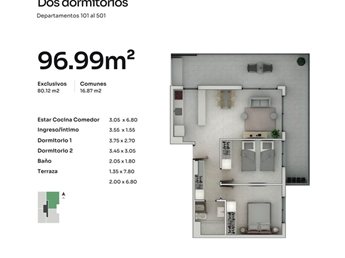 Apartamento en Punta del Este - California Park