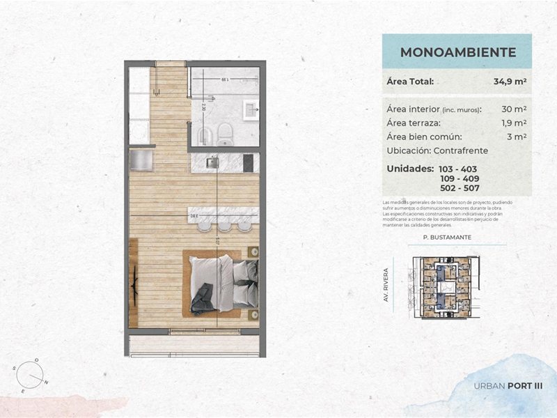 Venta Desarrollo Apartamento Buceo Monoambiente - foto 2