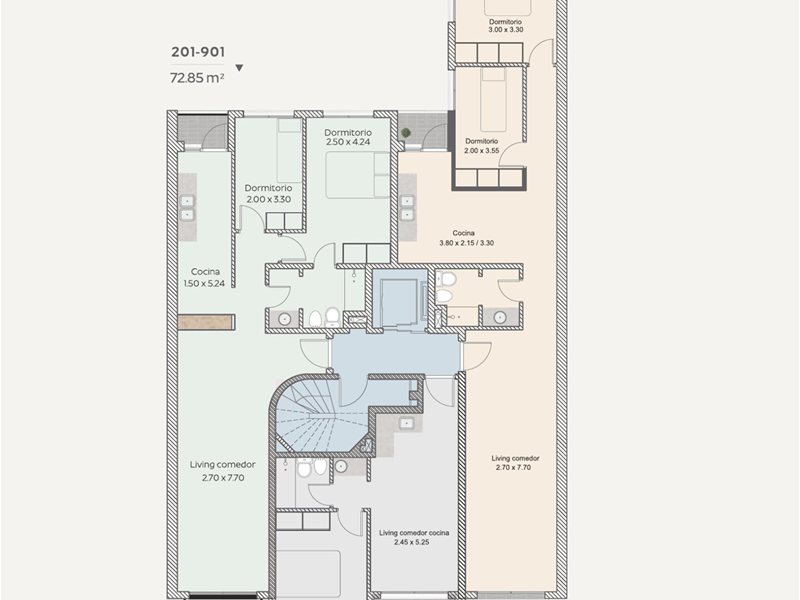 Tango | 17 unidades a pasos del mar | 1 y 2 dorm. promovidos en Barrio Sur | Entrega inmediata | USD 170.000 - foto 2