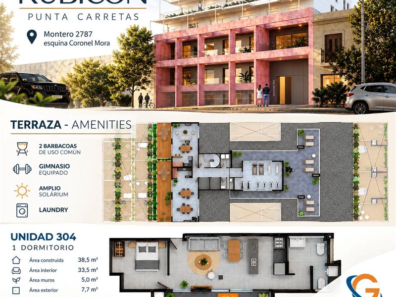 RUBICÓN PUNTA CARRETAS | ¡Últimas 2 oportunidades para vivir o invertir! Apartamentos de 1 dormitorio desde USD 164.500, precio contado. - foto 2