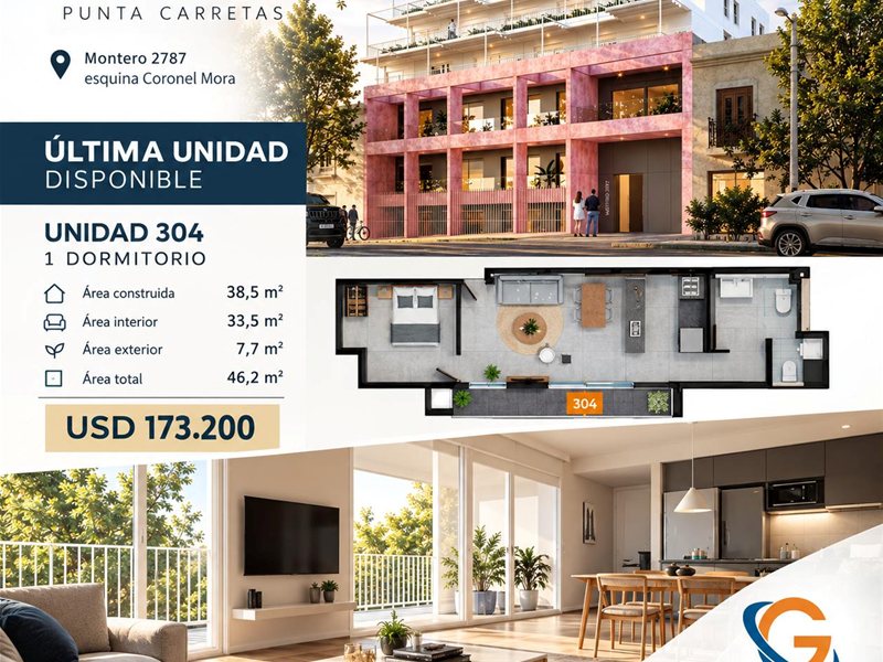 RUBICÓN PUNTA CARRETAS | ¡Últimas 2 oportunidades para vivir o invertir! Apartamentos de 1 dormitorio USD 172500, precio contado. - foto 2