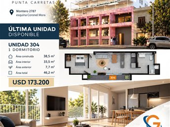 RUBICÓN PUNTA CARRETAS | ¡Últimas 2 oportunidades para vivir o invertir! Apartamentos de 1 dormitorio USD 172500, precio contado. - foto 6