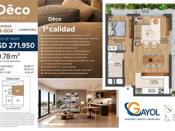 Estrene, Punta carretas / Golf. 1 dormitorio con patio de 21 m2 - foto 4