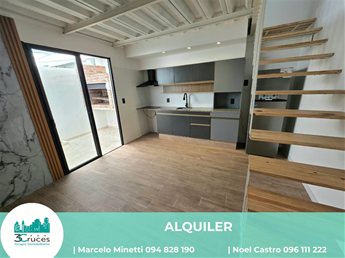 ALQUILA! MODERNO DUPLEX DE 1 DORMITORIO! PATIO EXCLUSIVO CON PARRILLERO! BAJOS GS CS! AGUADA!