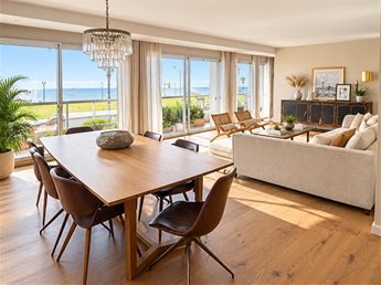Rambla Punta Carretas, venta apartamento 3 dormitorios y servicio, 2 garajes
