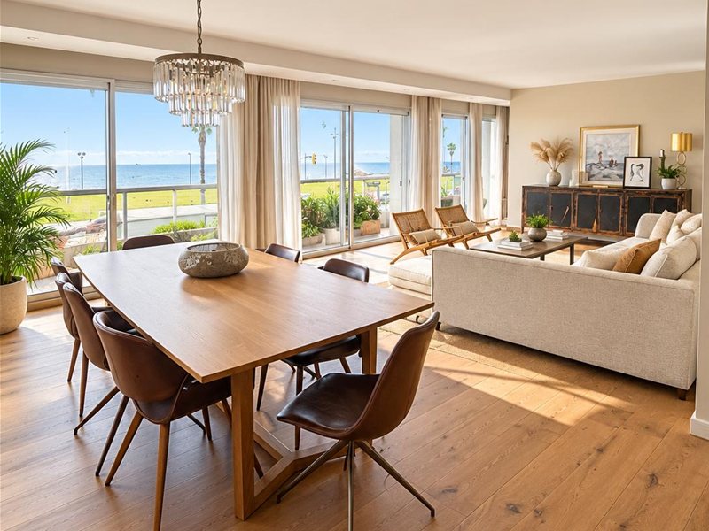 Rambla Punta Carretas, venta apartamento 3 dormitorios y servicio, 2 garajes - foto 1