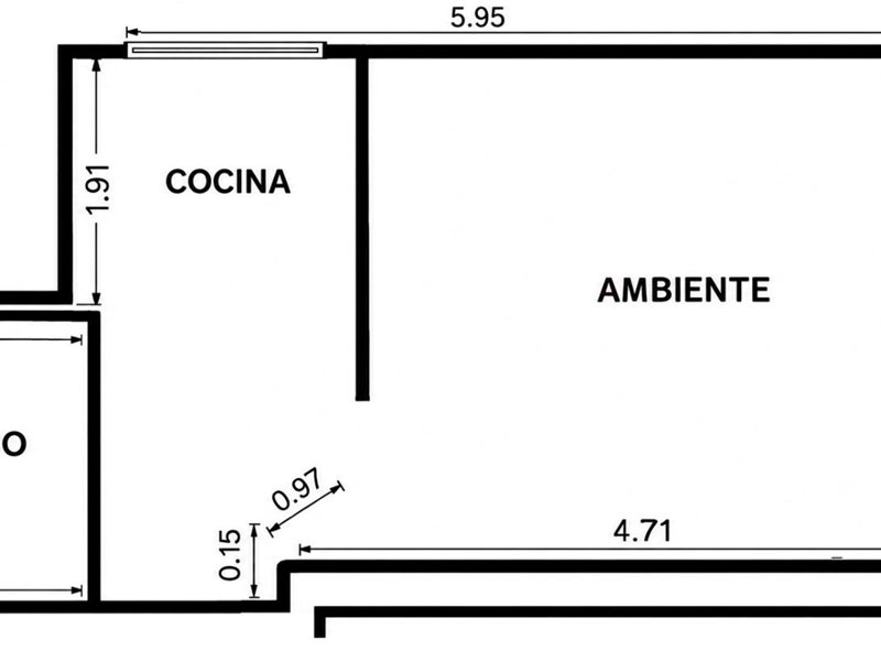 Venta Apartamento Bella Vista Monoambiente a reciclar cocina definida 1 Baño - foto 1