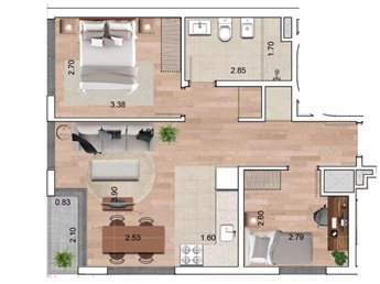 Apartamento en Tres Cruces